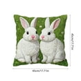 thumbnail image 3 of Manta de almohada Conejos Material corto de piel Pascua Ambiente Decoración Sala de estar Dormitorio Sofá Manta de almohada, 3 of 6