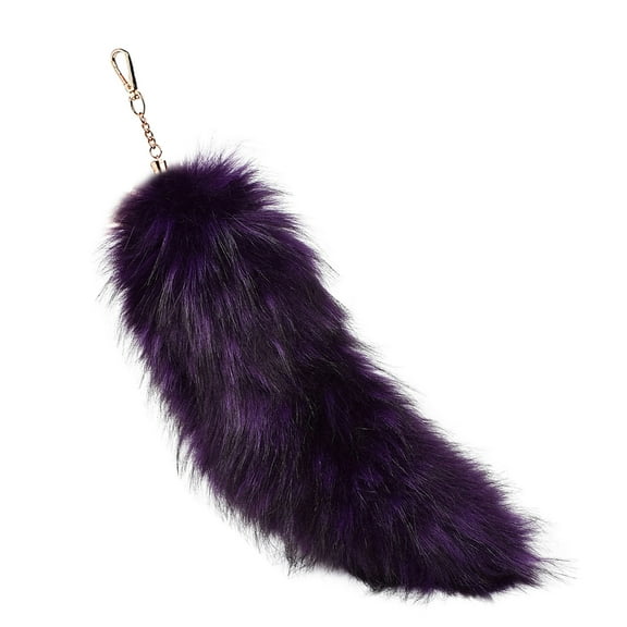 CIYISON Fashionable Sturdy Plush Foxes Tail Keychain Stylish Bag Charm for Women