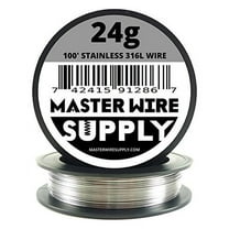 Master Wire Supply - Stainless Steel 316L - 100ft - 24 Gauge Wire - Made in the USA