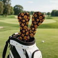 thumbnail image 5 of Yuyamidu Pumpkins Golf Club Head Covers Moon Star PU Leather Golf Club Cover for Driver Fairway Woods Hybrids, Halloween Decor, 5 of 8