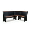 thumbnail image 3 of Linon Wymosa 3-Piece Coastal Corner Breakfast Nook Dining Set with Storage, Black/Walnut, 3 of 23