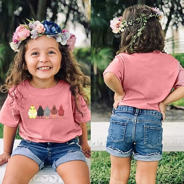 Gibobby Blusas Elegantes Camiseta preescolar ropa de algodon para ninos y ninas de granja de camiseta de cuello redondo para ninos divertida camiseta informal de manga corta Gris 4 5Anos Bodega