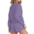 thumbnail image 3 of Fantaslook Pajama Sets for Women Two Piece Outfits Long Sleeve Sweatshirts Lounge Sets Casual Tops and Shorts Fall Outfits, 3 of 8