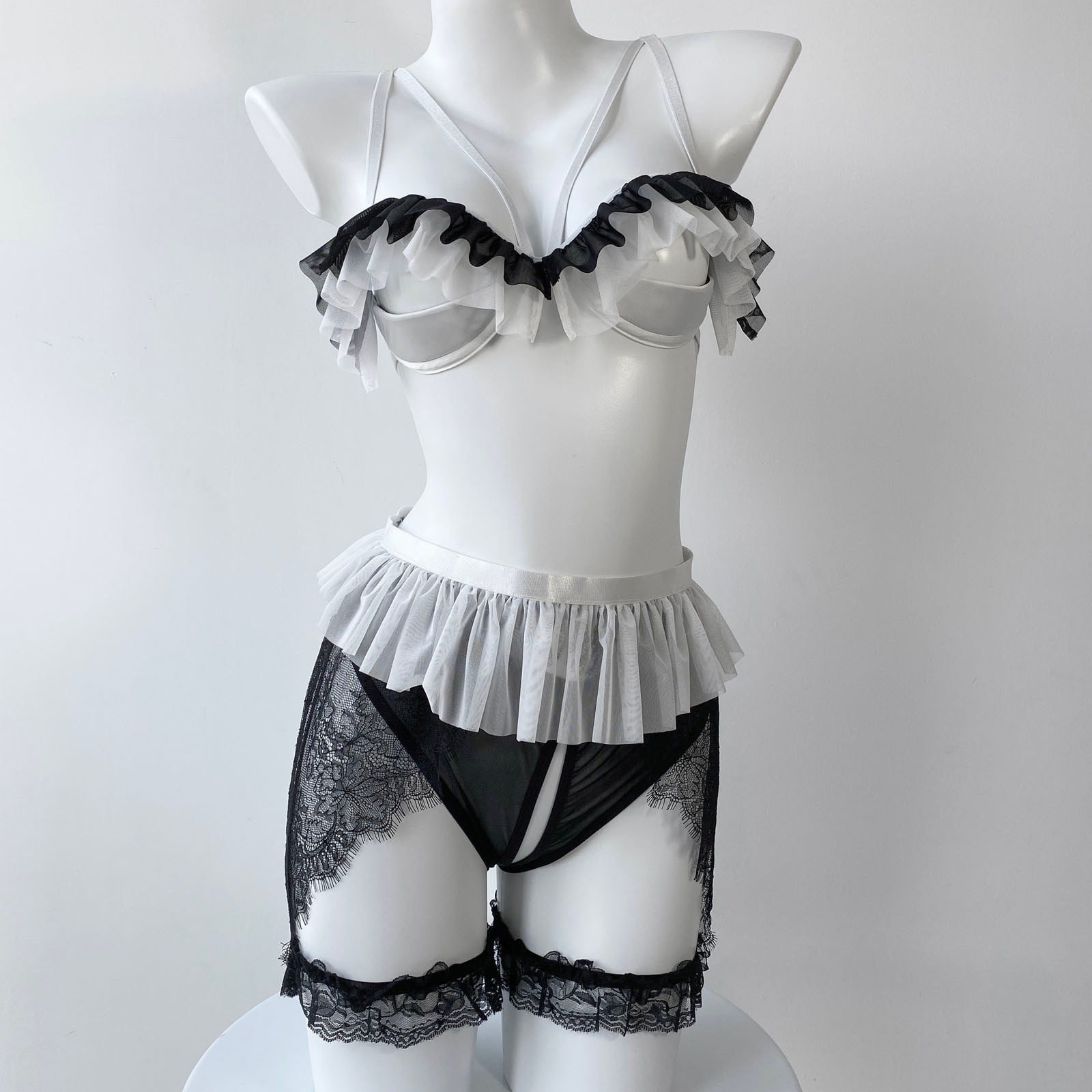 3 Pçs/lote Boneca Dresspajamas Lingerie Roupa De Dormir De Renda