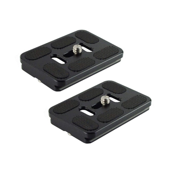 Harwerrel Placa de liberación rápida de 60 mm se adapta al estándar Arca-Swiss para rótula de trípode de cámara (paquete de 2)