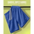 thumbnail image 7 of NY Threads Men's Athletic Shorts Quick Dry Loose-Fit Lightweight Running Workout Gym Shorts with Pockets, Large, Royal Blue, 7 of 7