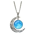 thumbnail image 3 of YYKihy 8 Color Carved Moon Sky Time Jewelry Necklace Pendant Chain Necklace Gift Silver Chain Alloy Pendant Necklace Jewelry For Women Men Gifts, 3 of 3