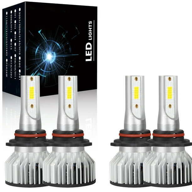 9005 9006 LED White Headlight Hi/Lo Beam Combo Bulbs For 1500 2500 3500