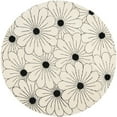thumbnail image 6 of SAFAVIEH Soho Megan Floral Wool Area Rug, Ivory/Black, 6' x 6' Square, 6 of 10
