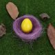 thumbnail image 3 of 6 piezas de simulación de hilo de cáñamo gallinero de pascua adorno de nido de pollo fiesta decoración de bricolaje (púrpura), 3 of 5