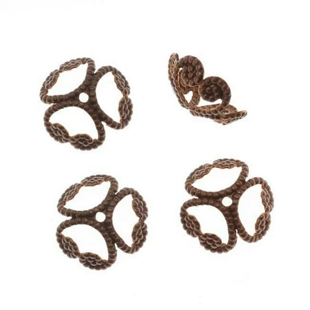 Vintaj Natural Brass 12mm Etruscan Bead Caps (4)