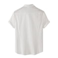 thumbnail image 3 of nsendm Mens Shirts Men's Top Oversized T Shirts for Men Spring Solid Color Turndown Collar Casual Short-Sleeved Shirts Blouse Mens T Shirts White XXL, 3 of 4