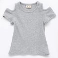 thumbnail image 1 of 2023-9 Month-4 Years Girls Cold Shoulder Tops T-shirt Tee Shirt, 1 of 3