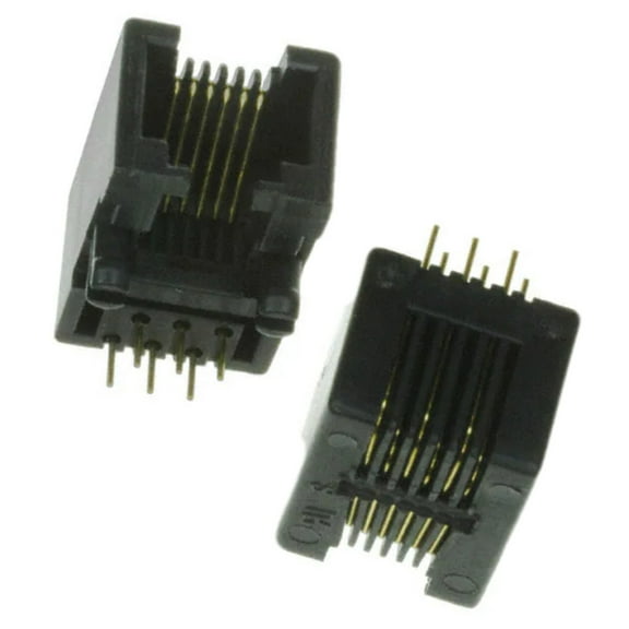 Pack of 4 A-2004-1-4-LP-N-R Connector Modular Jack 6P6C Unshielded Right Angle Through Hole
