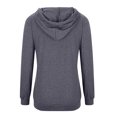 thumbnail image 4 of ATOYSOY Women's Casual Cotton Shirts Loose Hoodie Tops Long Sleeve Tees Fall Winter Fashion Crew Neck Sweatshirts Pockets Outwear Pleated Pullover Workout Gray XXL, 4 of 5