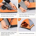 thumbnail image 7 of Cat Camping Tent, Cat Tent Bed, Pet Tent for Indoor Cat and Small Dog, Mini Tent (Orange, 21 x 21 x 14 Inches), 7 of 7