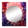 thumbnail image 2 of Designart "Endless Beauty In Pink Dahlias" Dahlia Square Mirror Wall Decor Traditional - Large Purple Square Bathroom Mirror - Square Printed Wall Mirror Art, 2 of 5