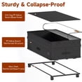 thumbnail image 4 of Under Bed Storage with Wheels, Adjustable Height Underbed Storage Containers, 2 Pack 65L Bins, Heavy-Duty 600D Fabric & Steel Frame for Clothes, Shoes, Bedding, 4 of 9