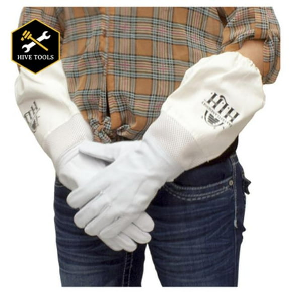 CLOTHGS-103 Goat Skin Beekeeping Gloves, Small