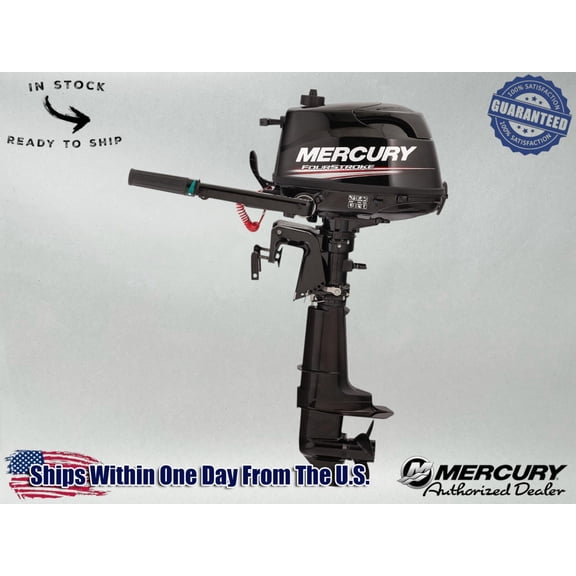 Mercury 6hp Tiller FourStroke Outboard Motor, 15" Shaft Model ME 6MH 1FX6201KK