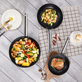 thumbnail image 4 of Nonstick Frying Pan, 9.5inch Omelette Pan Cookware Classic Aluminum Frying Pan with Stainless Steel Riveted Handles, 4 of 7