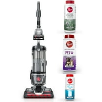 Hoover Upright Vacuum, WindTunnel All Terrain Bagless, Strong Suction & Hoover Carpet & Room Refresher Eucalyptus, Pet, Fresh Linen Scent Carpet Powder