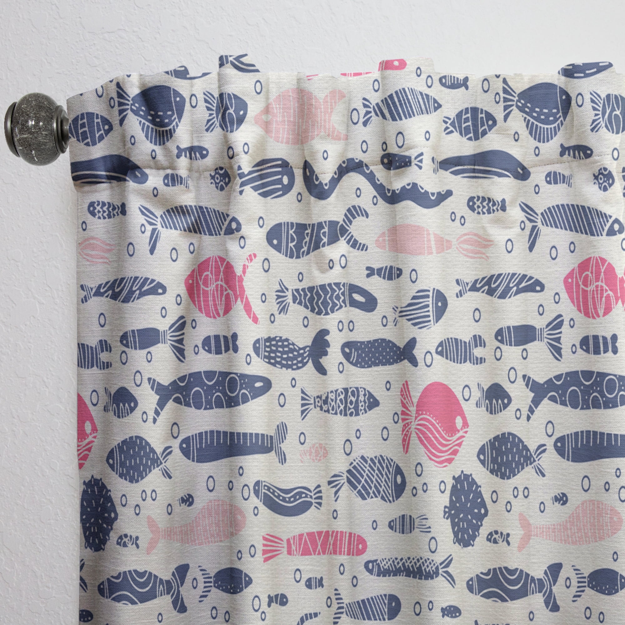 Designart 'Costal Life Form IX' Nautical & Coastal Curtain Panel