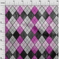 thumbnail image 3 of oneOone Cotton Poplin Fuschia Pink Fabric Argyle Fabric For Sewing Printed Craft Fabric By The Yard 42 Inch Wide, 3 of 4