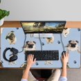 thumbnail image 4 of Long Mouse Pads for Desk,Pug and Footprints Desk Mats on Top Of Desks, Desk Mouse Pad Extra Large with 3mm Non-Slip Base and Stitched Edge for Gaming,Office,Work,Home 47.3"x23.6", 4 of 6