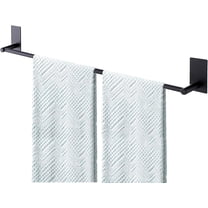 Osmanthus Bath Towel Bar 24-inch Black, No Drill Stick On Towel Rack, Easy Install with Self-Adhesive, Premium SUS304 Stainless Steel (Black, 24)