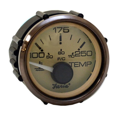 Faria Boat Temperature Gauge GP7629A | Chesapeake Beige 2 Inch