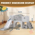 thumbnail image 6 of Shengchao Trade 12 in 1 Toddler Slide , Astronaut Themed  for Baby Slide Toddlers Aged 1-3, with Astronaut,Telescope, Basketball Hoop and Ring Toss, Toddler Playset Gray Combo, 6 of 15