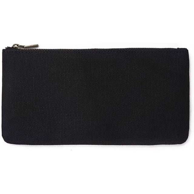 Estuche de lona para lápices, bolígrafos, papelería, bolsa tipo sobre (beige, S)