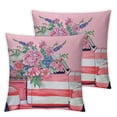thumbnail image 2 of Nawypu Mothers Day Pillow Covers 2pcs  Mom Throw Pillow Covers Pink Carnation Floral Pillow Cases Cushion Covers Outdoor Sofa Couch Home Decorations Gift for Mother Mom Birthday  20x20in, 2 of 6