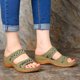 thumbnail image 1 of Zapatillas de mujer cómodas de tacón retro de gran tamaño con suela suave y ligera Wmkox8yii ytu11372, 1 of 6