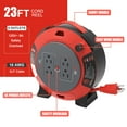 thumbnail image 6 of Hongyi Extension Cord Reel 23ft,16AWGX3C,SJT,4-Outlet,Red, 6 of 8