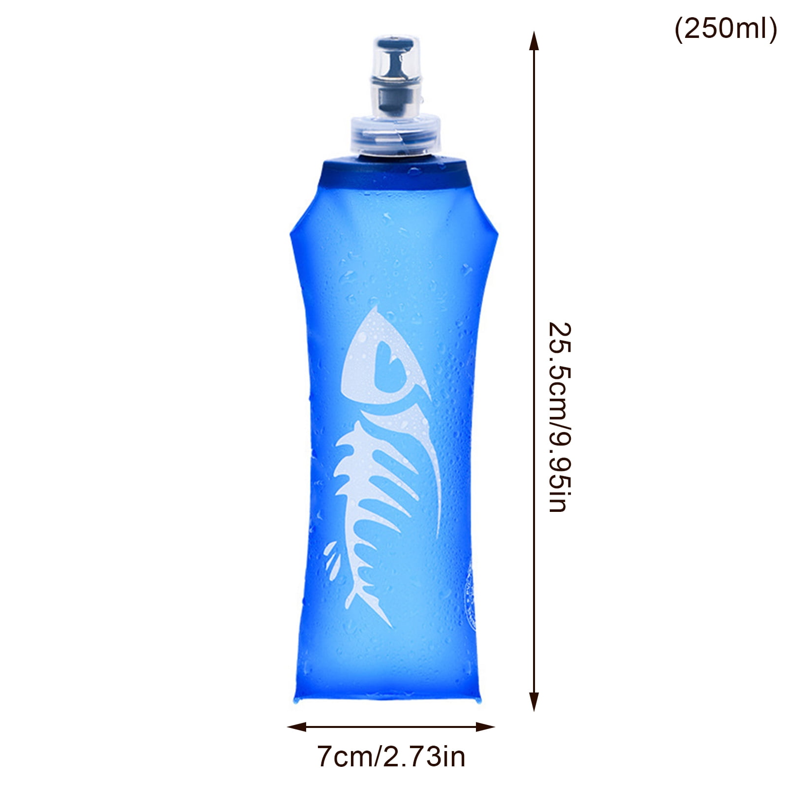TPU Soft Folding Water Bottles BPA-Free Collapsible Flask for Hydration Pack 