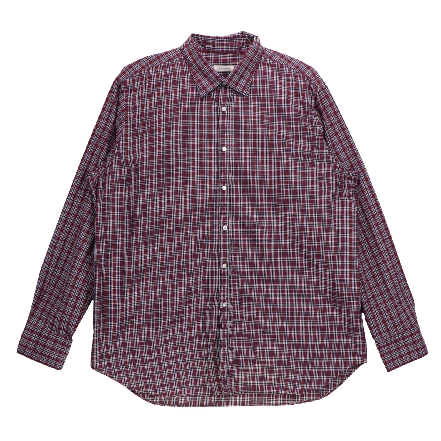 Black Long Sleeved Checkered Cotton 