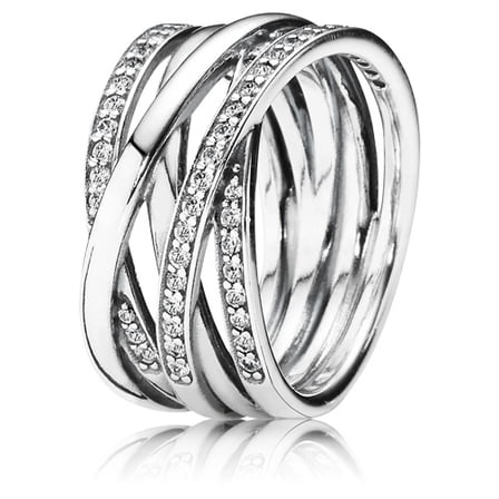 Entwined, Clear CZ Ring sz 62 190919CZ-62