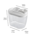 thumbnail image 3 of Airtight Cereal Storage Container Clear Airtight Kitchen Food Storage Container with Lids and Compartments for Grain Sugar Flour Rice Nut Snacks Meal Prep Containers Reusable Glass, 3 of 8