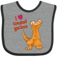 thumbnail image 3 of Inktastic I Love Crested Geckos Boys or Girls Baby Bib, 3 of 4