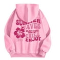 thumbnail image 4 of sudaderas de gran tamaño para mujer sudaderas con capucha suéteres de lana manga larga con bolsillos trajes de otoño de invierno rosa / 2xl, 4 of 9