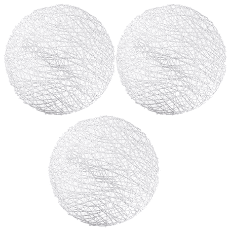 

Placemats for Dinner Table Metallic Hollow Out Line Circle Table Mats Vinyl Place Mats for Table Decor Wedding