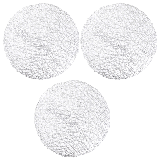Napperons pour Table à Dîner Métalliques Ligne Creuse Cercle Napperons en Vinyle pour Décoration de Table Mariage