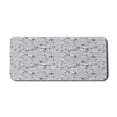 thumbnail image 1 of Botanical Computer Mouse Pad, Floral Theme Wind Blow Blooming Flowers Pattern Natural Art, Rectangle Non-Slip Rubber Mousepad X-Large, 35" x 15" Gaming Size, Ceil Blue Pale Seafoam, by Ambesonne, 1 of 2