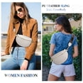 thumbnail image 2 of SUOSDEY Women Fashionable Fanny Packs Leather Belt Bag Theft Purse for Travel Camping, 2 of 6