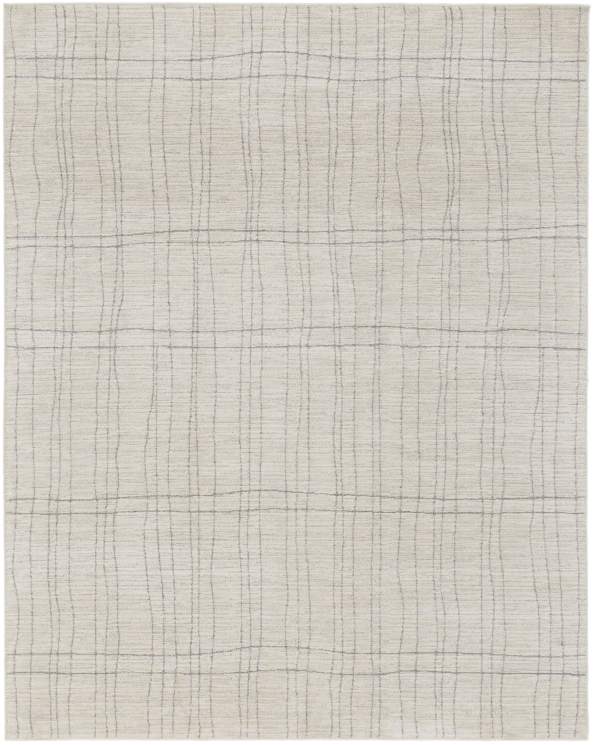 Nourison Andes Abstract Ivory Grey 6' x 9' Area Rug (6x9)