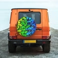 thumbnail image 6 of Goofa Multicolored Butterflies Pattern Universal Tire Cover for Jeep, SUV, Truck, and Trailer – Waterproof, UV-Resistant,Easy to Install, Fits 14"-17" Tires-17 inch, 6 of 6