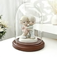 thumbnail image 2 of Plymor 5.5 inch x 8 inch Glass Display Dome Cloche (Dark Wood Base), 2 of 2
