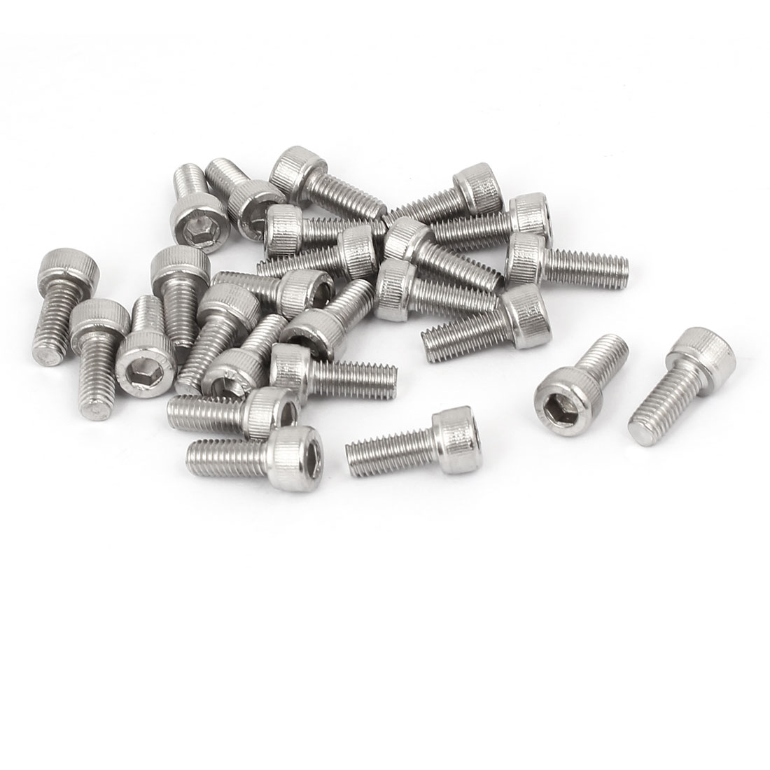 15pcs M5 X 50mm 304 Stainless Steel Hex Socket Cap Screws - DIN912 Standard, Allen Key Bolts